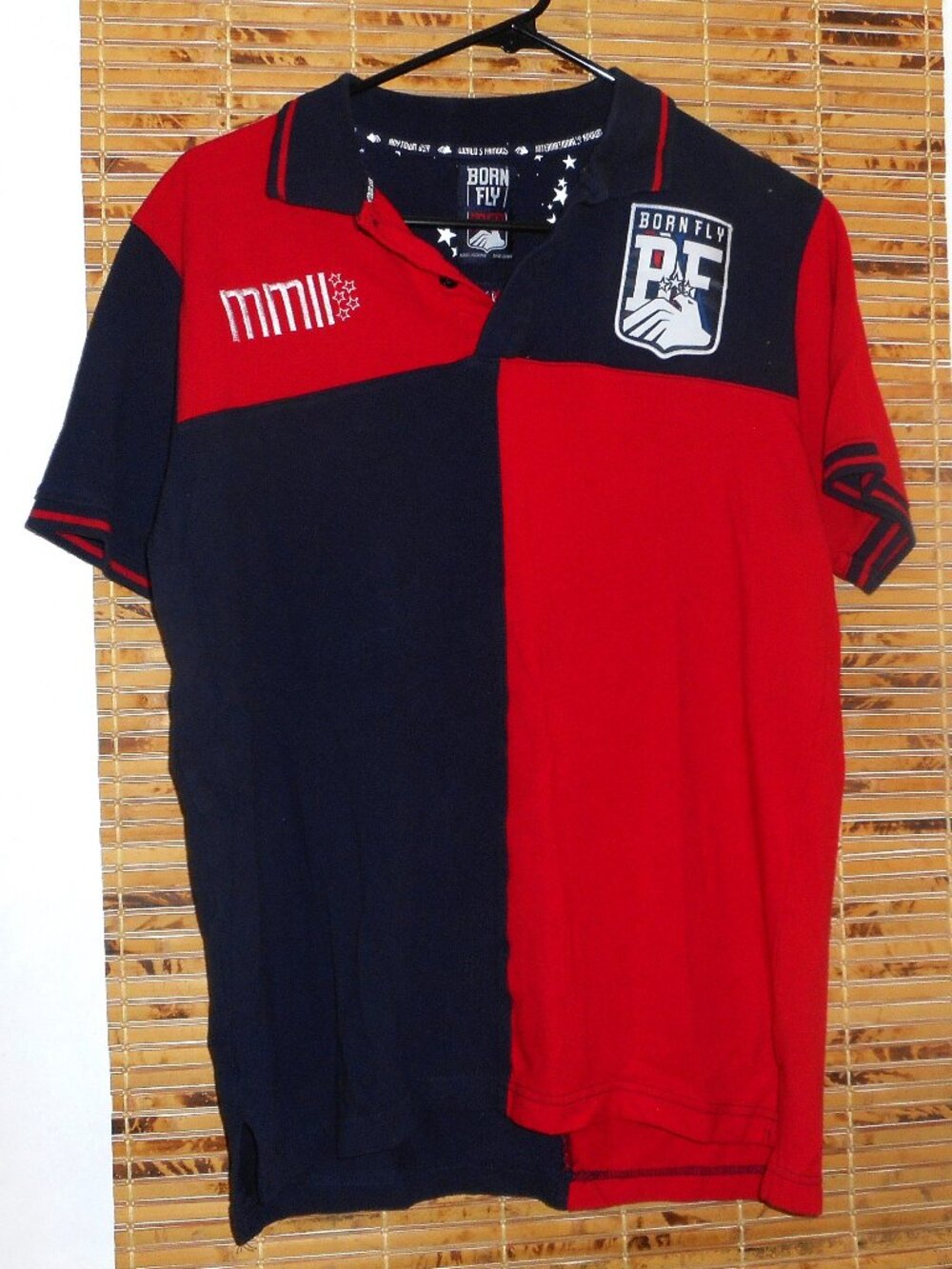 BORN FLY Short Sleeve Graphic Polo Shirt *Tag Size: Med